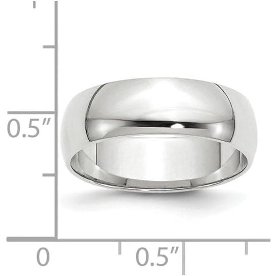 【並行輸入品】10K ホワイトゴールド 6mm プレーン クラシック ドーム 結婚指輪  金属  NAの画像