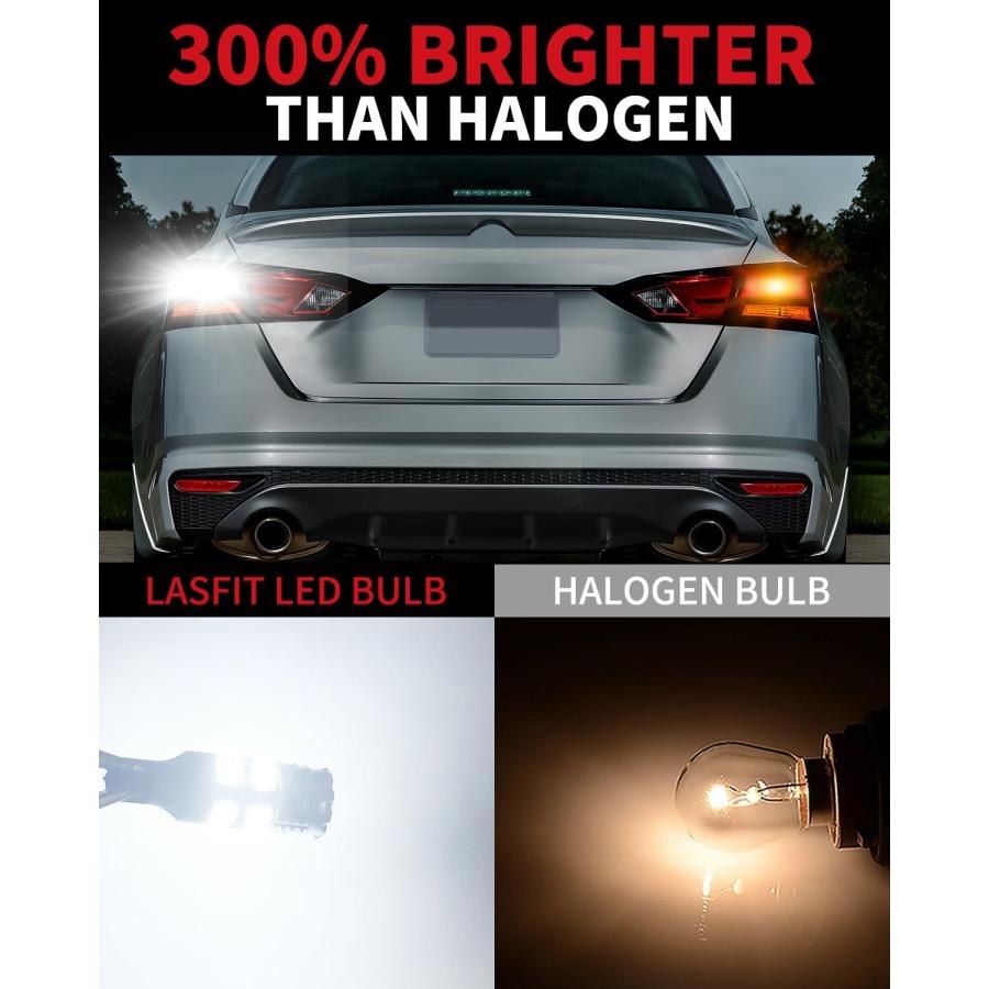【並行輸入品】LASFIT 921 LED電球 リバースライト 912 T15 バックアップライト CANBUS エラーなし リバース電球 904 9