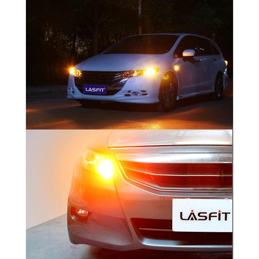 【並行輸入品】LASFIT 7443 スイッチバックLED電球 7444 744NA CANBUS対応 自動車フロントウィンカーライト ハイフラ防止の画像