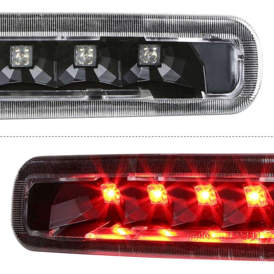 【並行輸入品】Ford Mustang 05-09 フルLED サード3RD テールブレーキライト ストップランプバー ブラックの画像