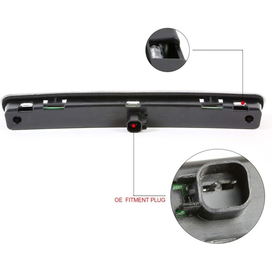 【並行輸入品】Ford Mustang 05-09 フルLED サード3RD テールブレーキライト ストップランプバー ブラックの画像