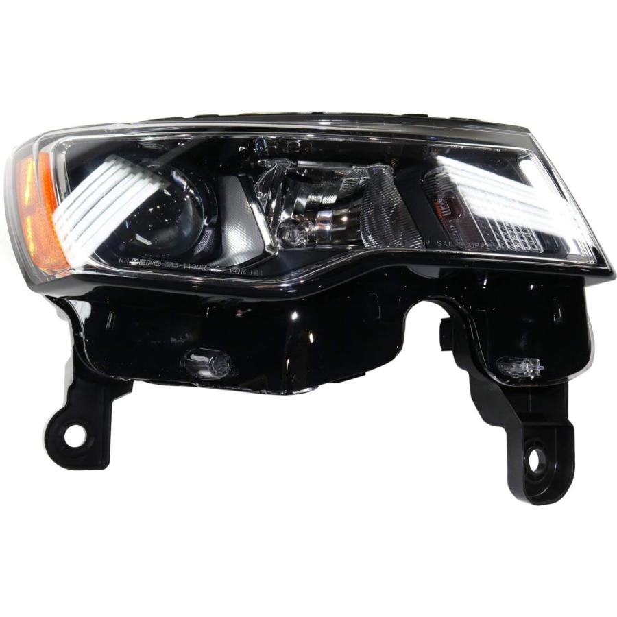【並行輸入品】Evan-Fischer ヘッドライトセット 2017-2019 Jeep グランドチェロキー 左ドライバーと右助手席側ハロゲン電球付き_2