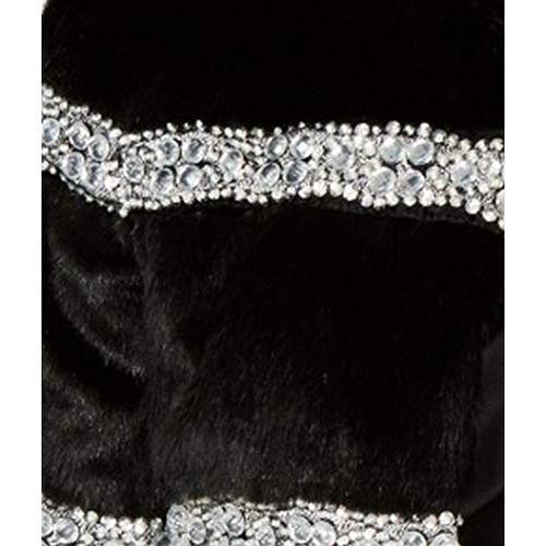 【並行輸入品】TAHARI ASL Women's Embellished Faux Fur Jacket (M, Black)の画像