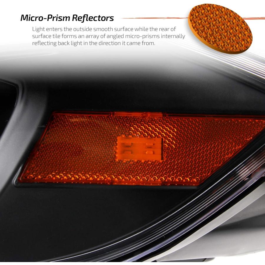 【並行輸入品】2013-2016 Dodge Dart LEDライトチューブ DRL + プレミアムプロジェクターヘッドライト ブラック ペアハウジンの画像