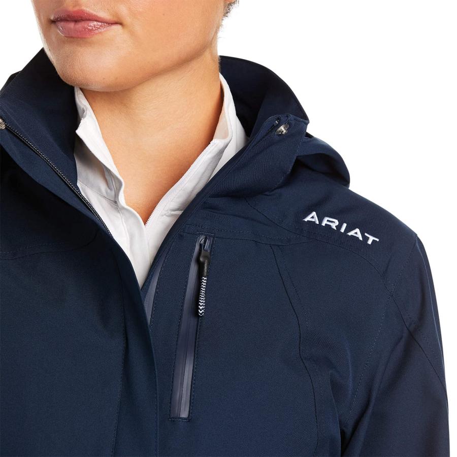 【並行輸入品】ARIAT Women's Coastal Waterproof Jacket Navy Size Largeの画像