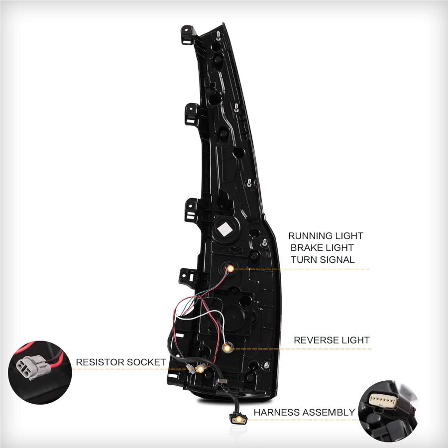 【並行輸入品】VLAND Tail lights Assembly Fit for Chevy Tahoe Suburban 2015-2020  Rの画像