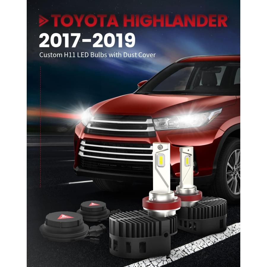 【並行輸入品】LASFIT H11 LED電球 トヨタ ハイランダー 2017 2018 2019用 カスタマイズ可の画像