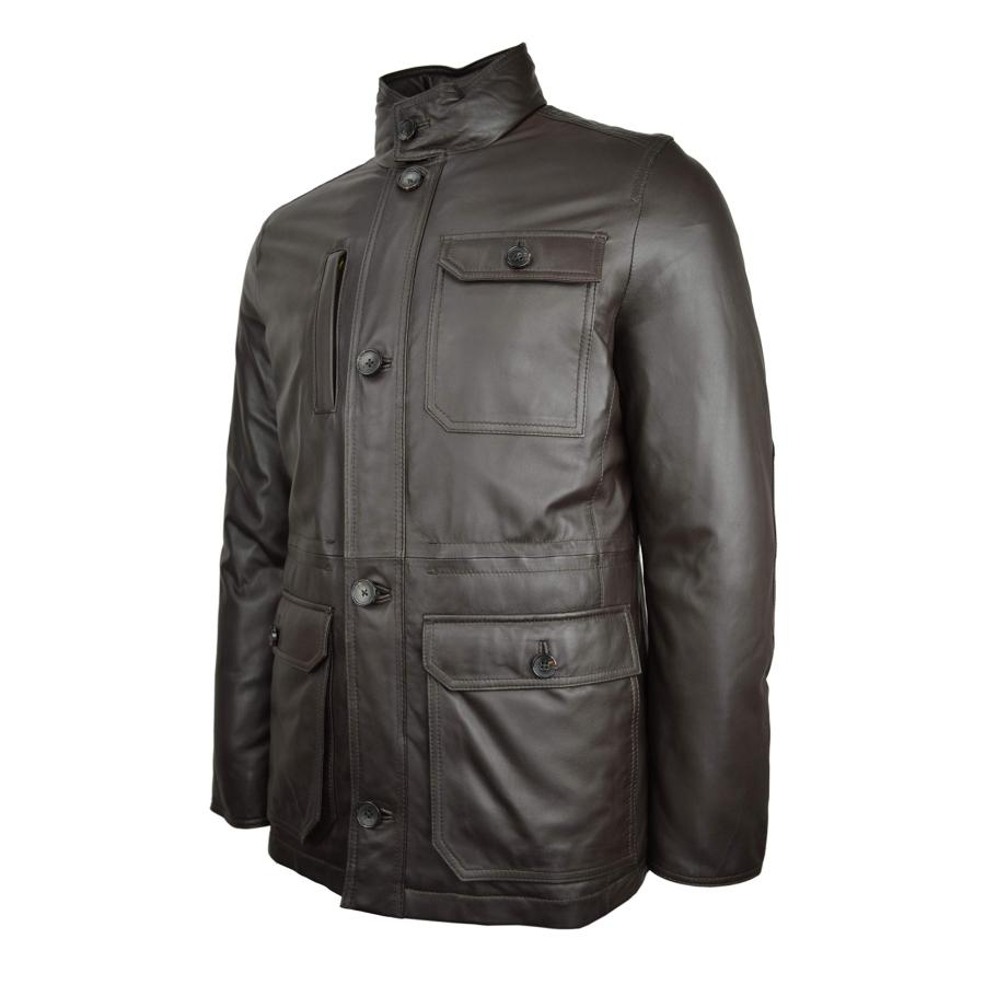 Brooks Brothers Mens 45473 Genuine Leather Utility Coat Jacket Da 並行輸入品｜good-face｜04