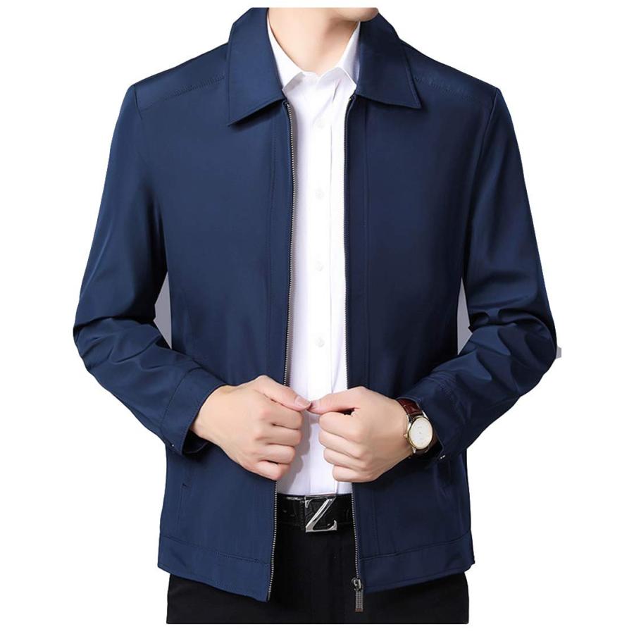 【並行輸入品】LuckyBov Men Comfortable Lightweight Jacket Full Zipper Casual Tの画像
