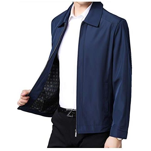 【並行輸入品】LuckyBov Men Comfortable Lightweight Jacket Full Zipper Casual Tの画像