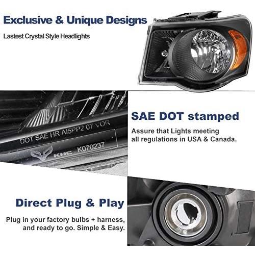 【並行輸入品】ZMAUTOPARTS 交換用ヘッドライト ヘッドライト ブラック 2007-2009年式 Chrysler Aspen　_6