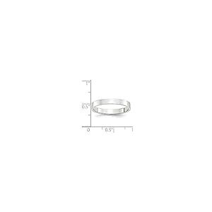 【並行輸入品】Jewelry Stores Network Solid 14k White Gold 3 mm Lightweight Flat Weの画像