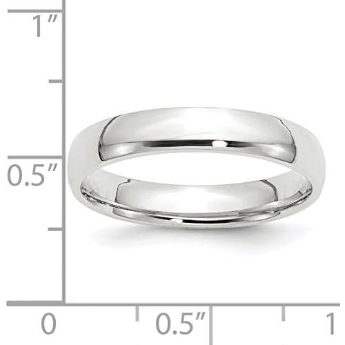 【並行輸入品】Jewelry Stores Network Solid 14k White Gold 4 mm Comfort Fit Lightweの画像
