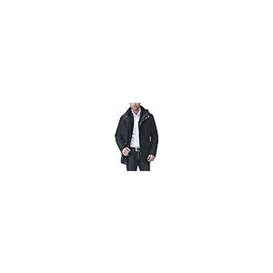 【並行輸入品】BGSD Men Kenneth Wool Blend Car Coat with Removable Bib Black Xの画像