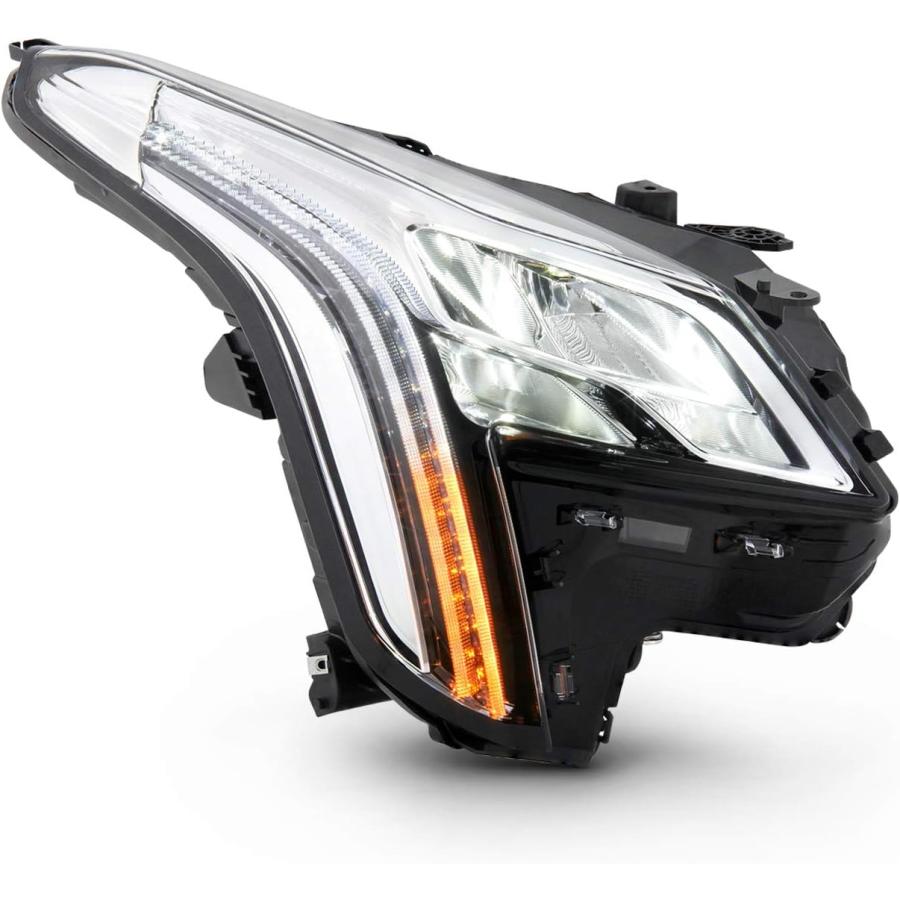 【並行輸入品】AKKON - 2018 2019 キャデラック XTS セダン 4ドア LED DRL チューブ バー プロジェクター クローム ヘッの画像