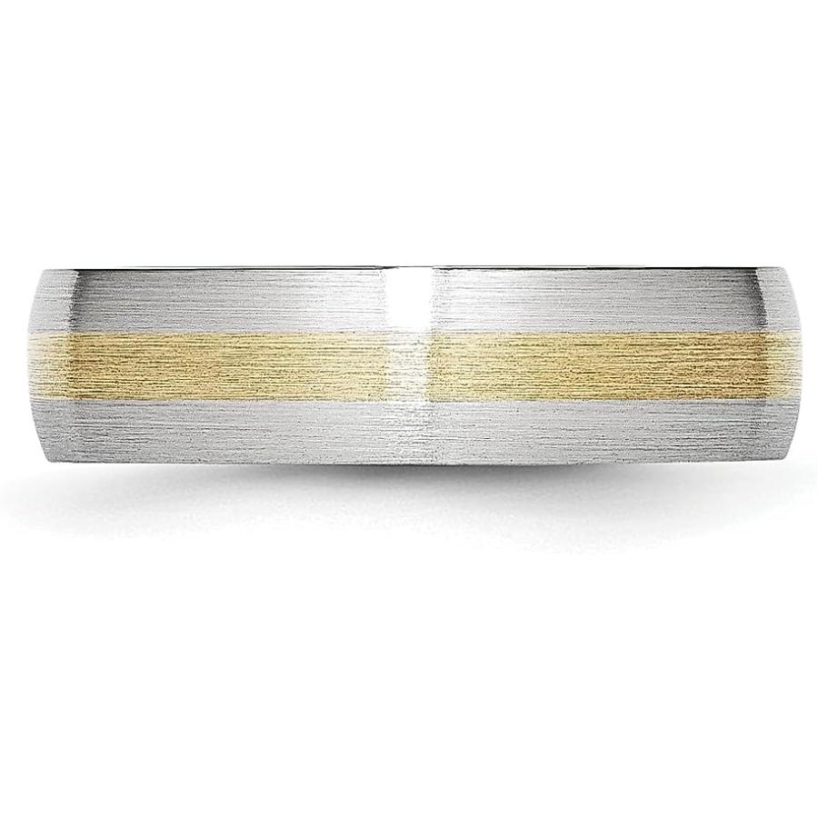 【並行輸入品】ICE CARATS Cobalt 14k Gold Inlay 6mm Wedding Band Ring Man Preciousの画像