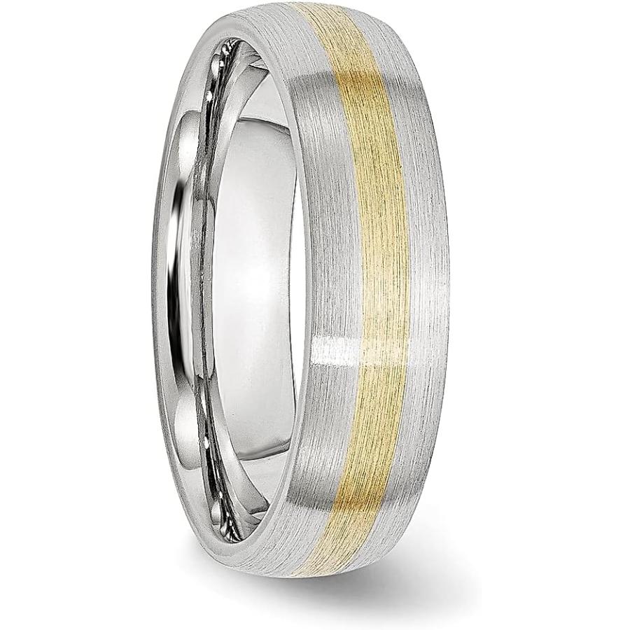 【並行輸入品】ICE CARATS Cobalt 14k Gold Inlay 6mm Wedding Band Ring Man Preciousの画像
