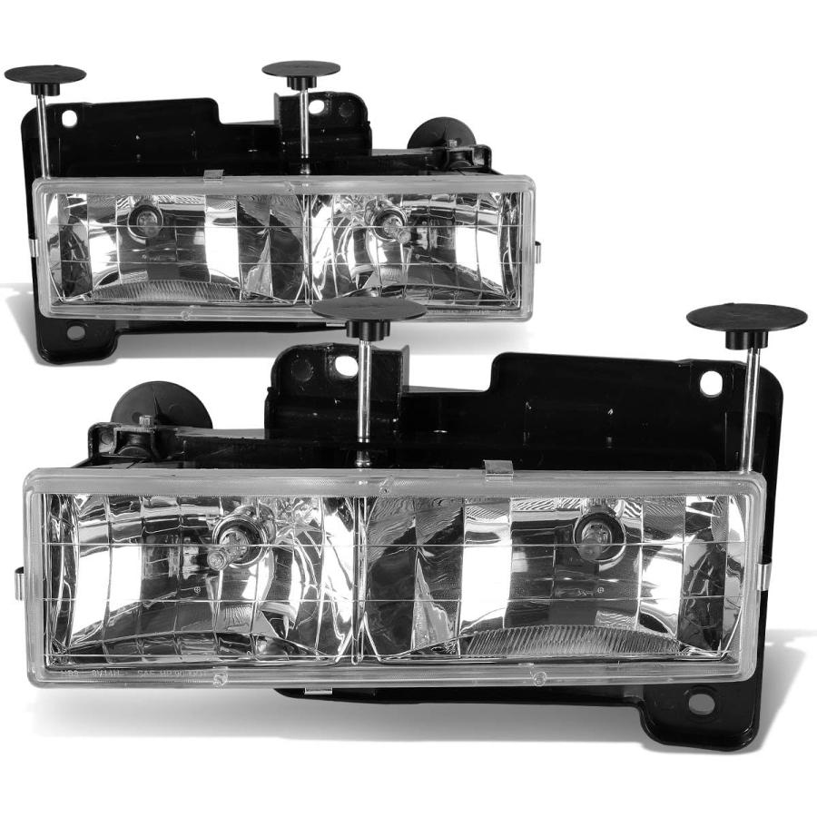 【並行輸入品】Chrome Housing Headlgiht Head Lamps+Tool Kit Compatible with Chevy/Gの画像