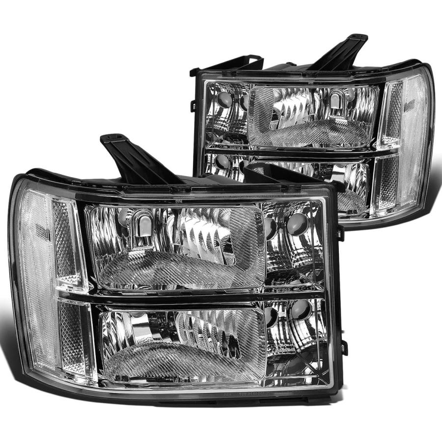 【並行輸入品】クロムハウジングクリアコーナーヘッドライトヘッドランプ+ツールキット交換用 GMC Sierra 1500 2500HD 3500 HD_1