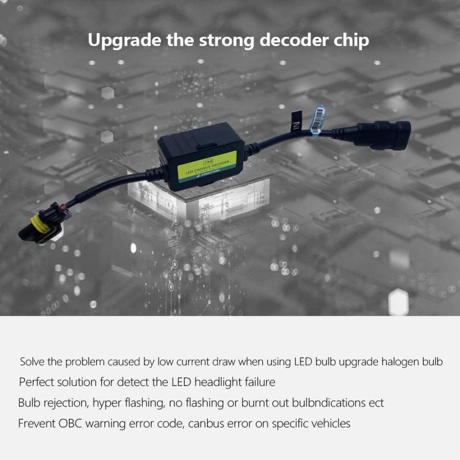 【並行輸入品】AnyCar Led Headlight Decoder 9005 9006 9012 Canbus Resistor Anti-Fliの画像