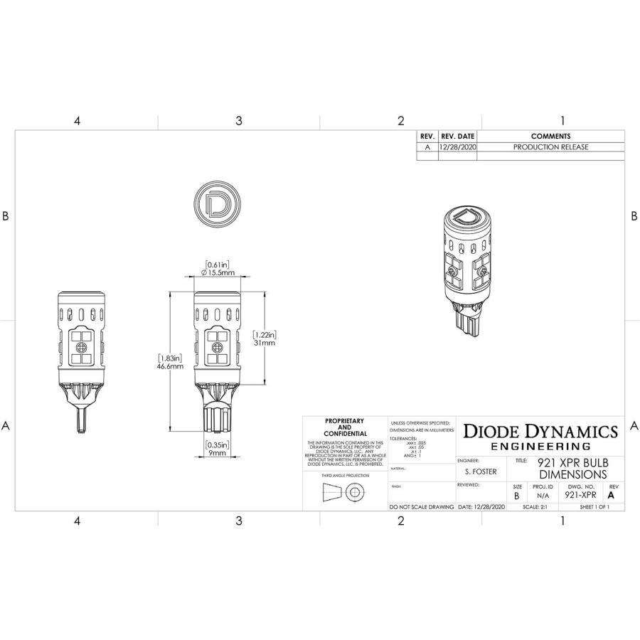 【並行輸入品】Diode Dynamics 921 XPR Cool White Backup LED Bulbsの画像