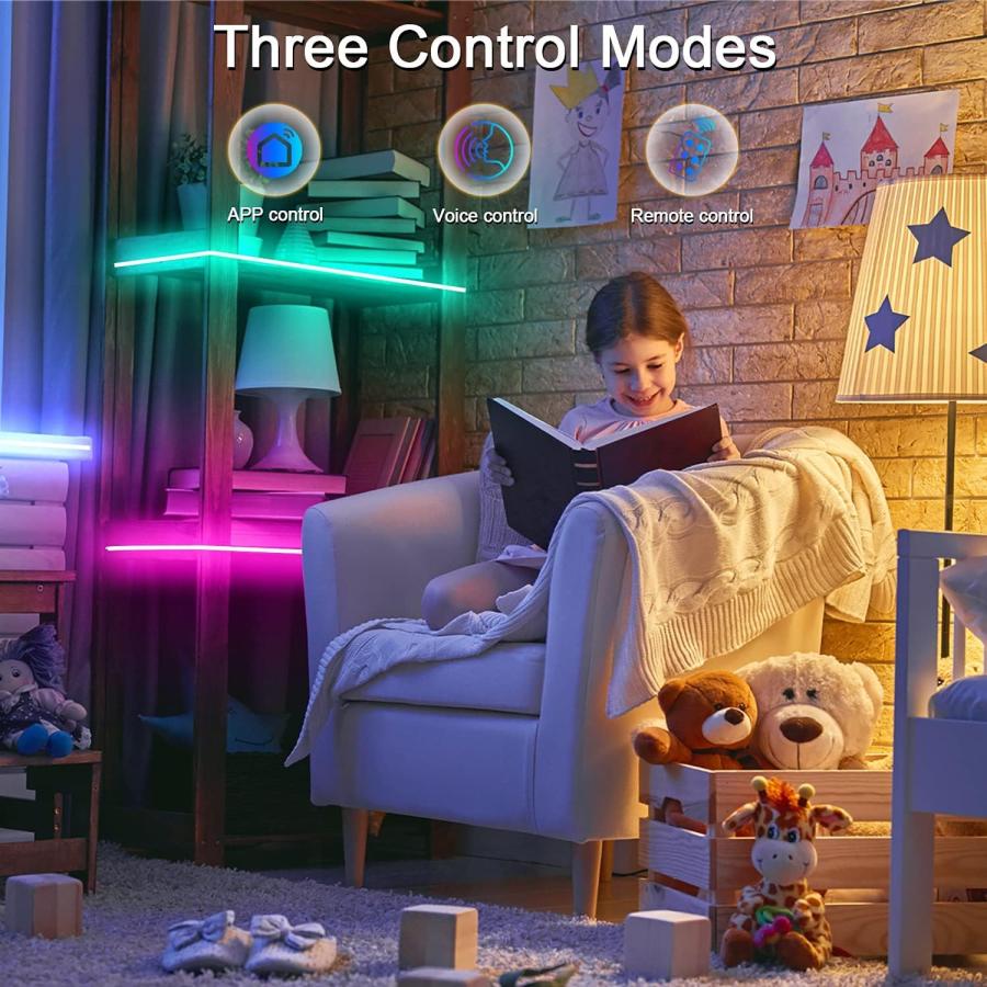 Cozylady 65.6FT WiFi LED Strip Light  LED Light Strip Works with Alexa  Google Home  LED Lights for Bedroom  Kitchen　並行輸入品｜good-face｜06