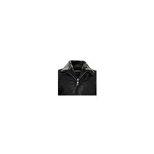 【並行輸入品】Men's Black Leather Classic Removable Fleece Collar Mid Length Wの画像