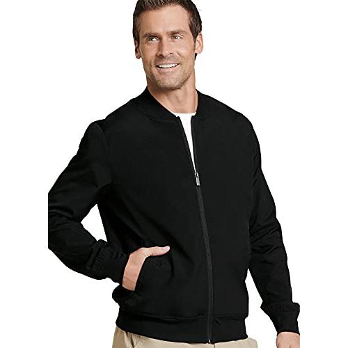 【並行輸入品】Jockey Men's Sportswear 6 Pocket Bomber Jacket, Black Out, lの画像