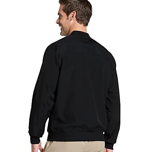 【並行輸入品】Jockey Men's Sportswear 6 Pocket Bomber Jacket, Black Out, lの画像