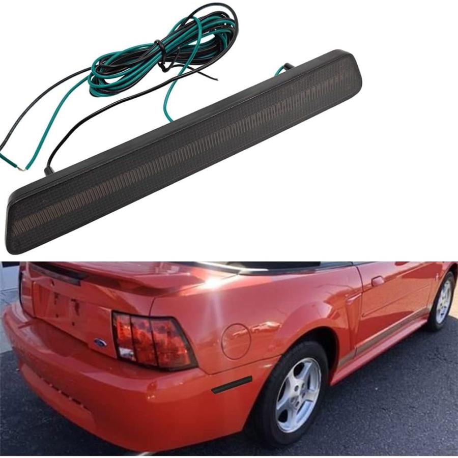 【並行輸入品】スモークレンズ フルLED リアサイドマーカーランプ 1999-2004年フォードマスタングLEDバックリアバンパーサイドマーカーライトの画像