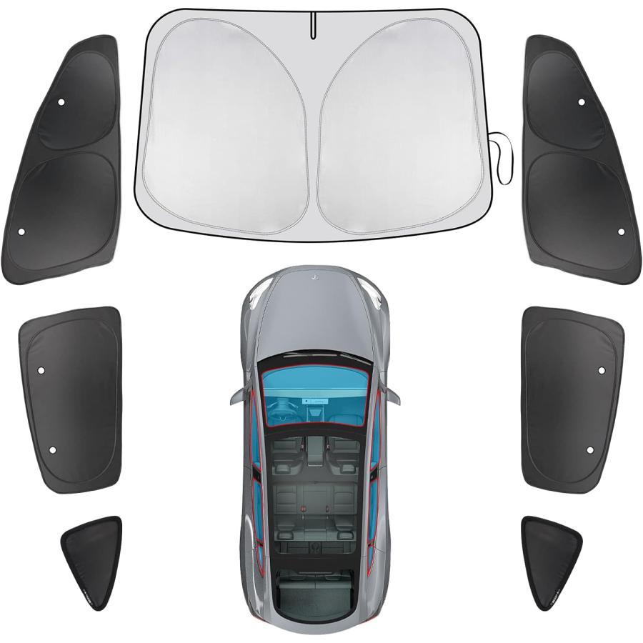 並行輸入品】モデルY フロントガラス サンシェード 車 自動紫外線と