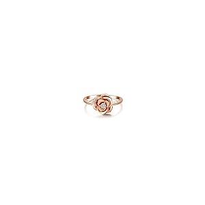 【並行輸入品】FANCIME 14K Solid Rose Gold Small Rose Flower 0.05ct Diamond Daiの画像
