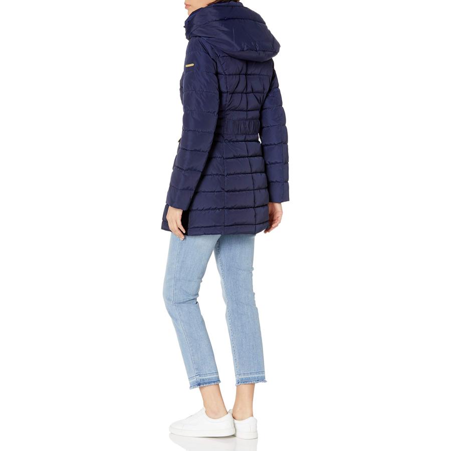 【並行輸入品】Laundry by Shelli Segal Women's 3/4 Puffer Jacket with Hood andの画像
