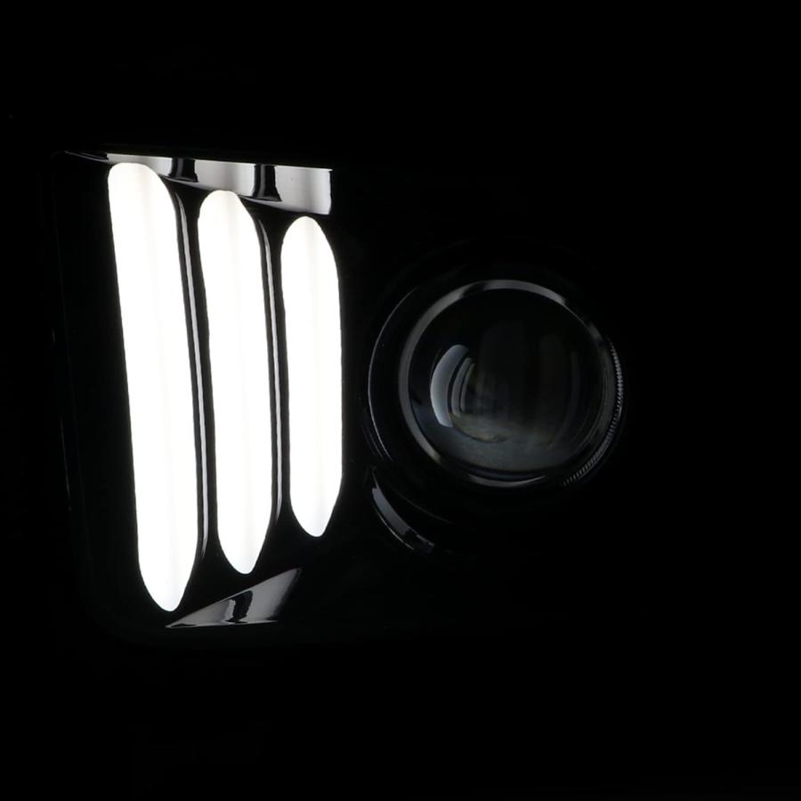 【並行輸入品】Spec-D チューニング LEDライトバー ジェットブラック ハウジング クリアレンズ プロジェクターヘッドライト 2005-2009_4