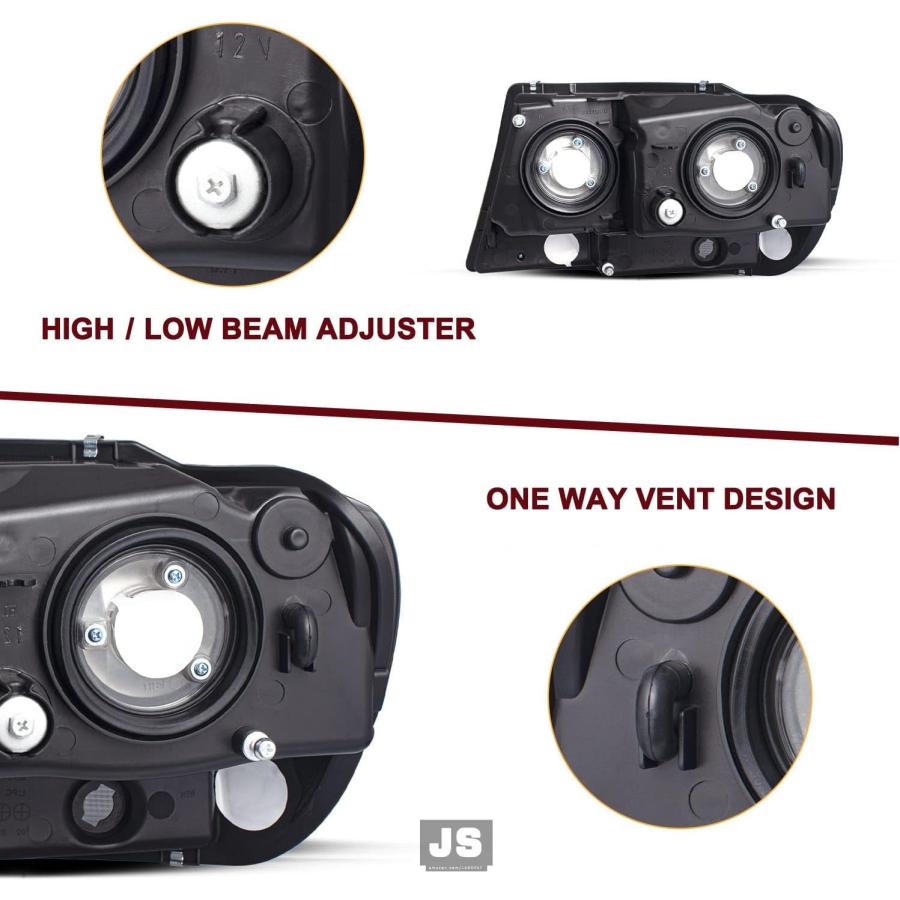 【並行輸入品】JSBOYAT ハロゲンヘッドライトアセンブリ 99-04 Jeep Grand Cherokee WJ 交換用 OEヘッドランプ ドラ_5