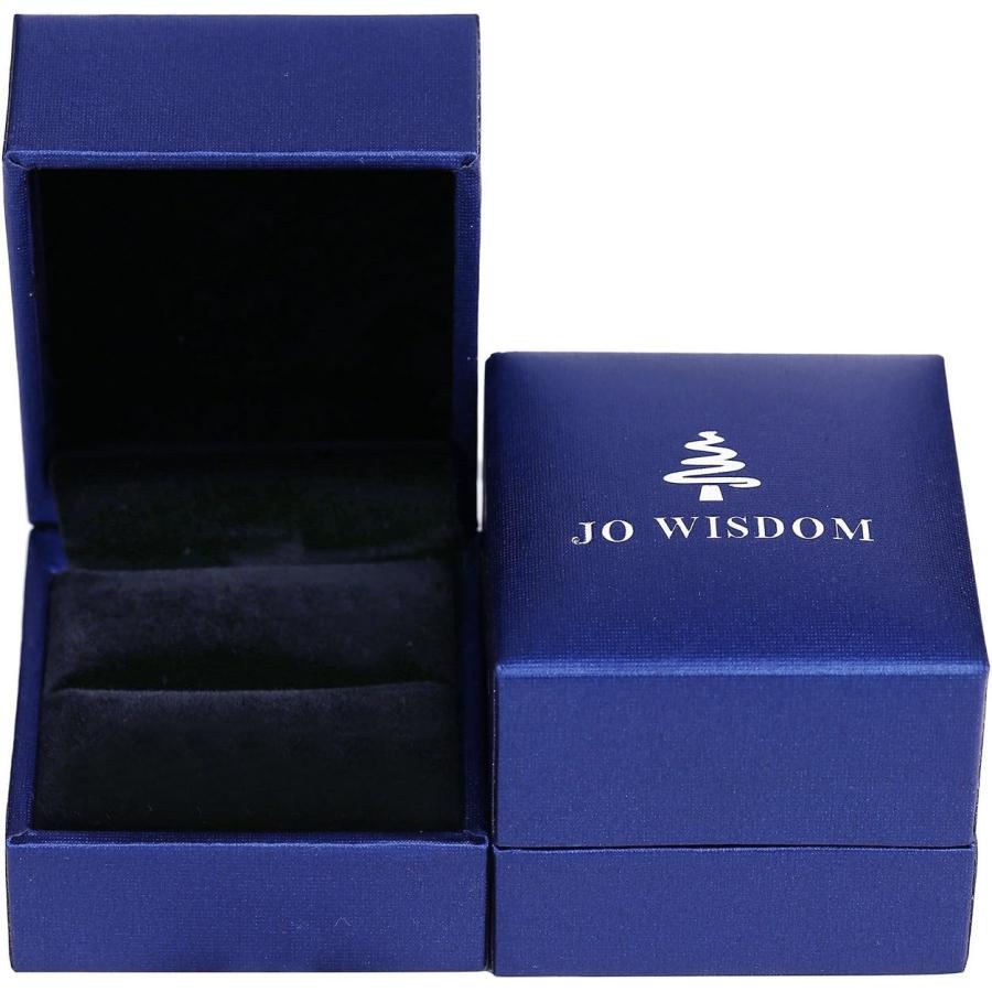 【並行輸入品】JO WISDOM 925スターリングシルバー クラシカル プレーン シグネット ブラック ワイドリング 5A キュービックジルコニア_6