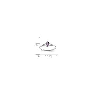 【並行輸入品】アメジスト 2月の誕生石リング リアル14Kホワイトゴールド, Size 7, 金属, アメジスト Jewelry Storesの画像