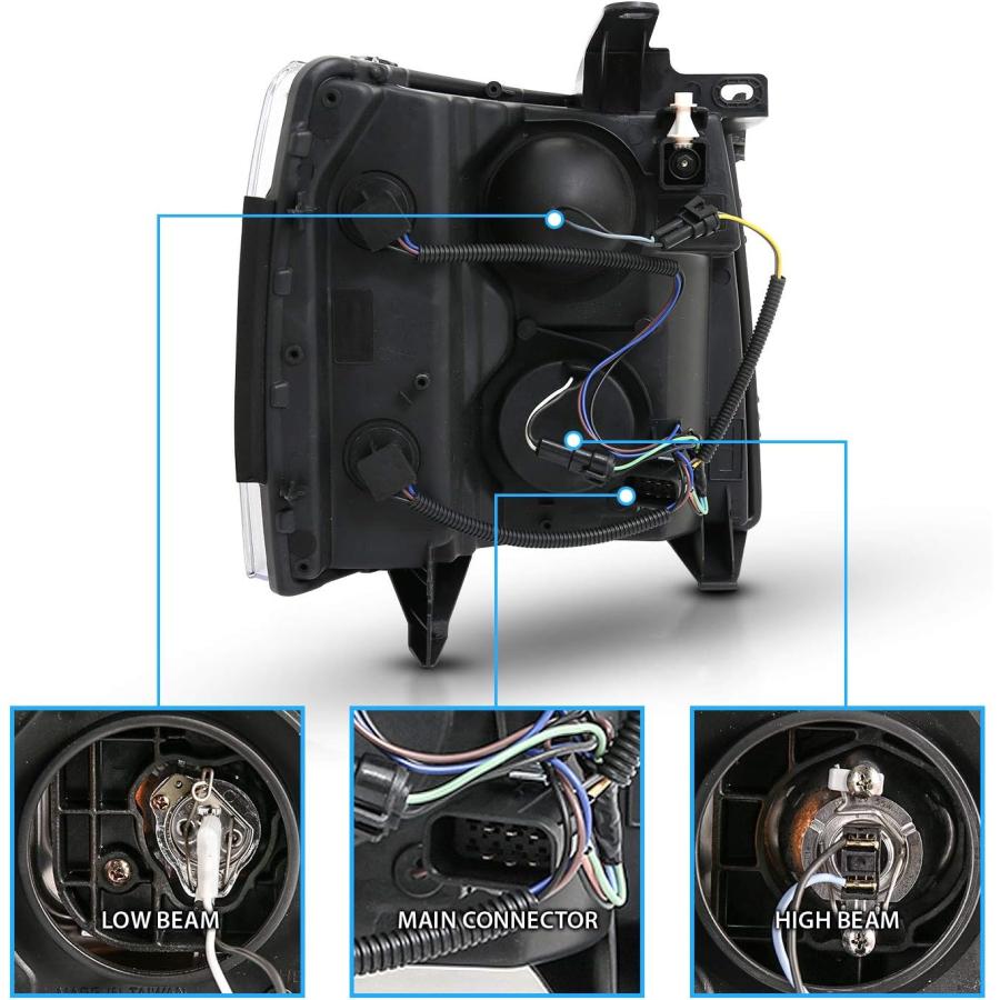 【並行輸入品】AmeriLite 2007-2013 シボレー シルバラード 1500/07-14 シルバラード 2500HD 3500HD LEDの画像