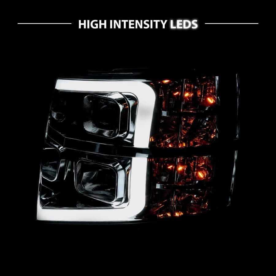 【並行輸入品】AmeriLite 2007-2013 シボレー シルバラード 1500/07-14 シルバラード 2500HD 3500HD LEDの画像
