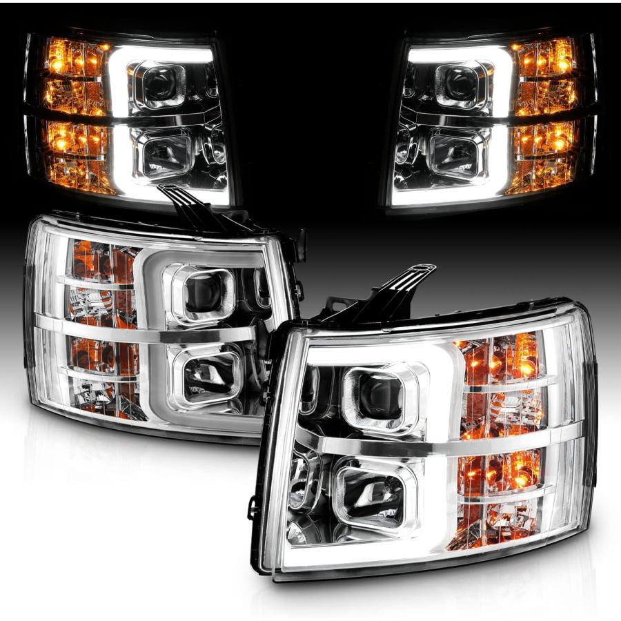 【並行輸入品】AmeriLite 2007-2013 シボレー シルバラード 1500/07-14 シルバラード 2500HD 3500HD LEDの画像