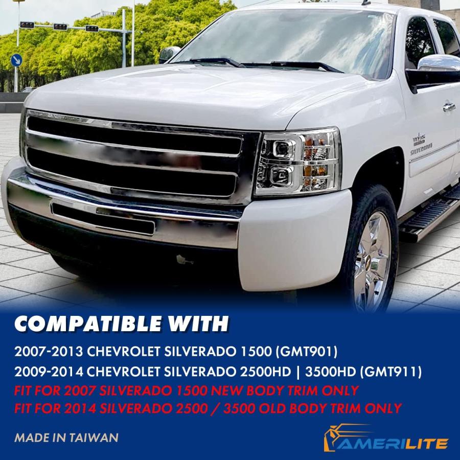【並行輸入品】AmeriLite 2007-2013 シボレー シルバラード 1500/07-14 シルバラード 2500HD 3500HD LEDの画像