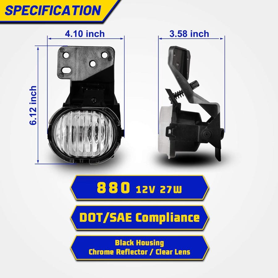 【並行輸入品】AUTOFREE Driving Fog Lights Fit for 1997 1998 1999 2000 2001 2002 20の画像