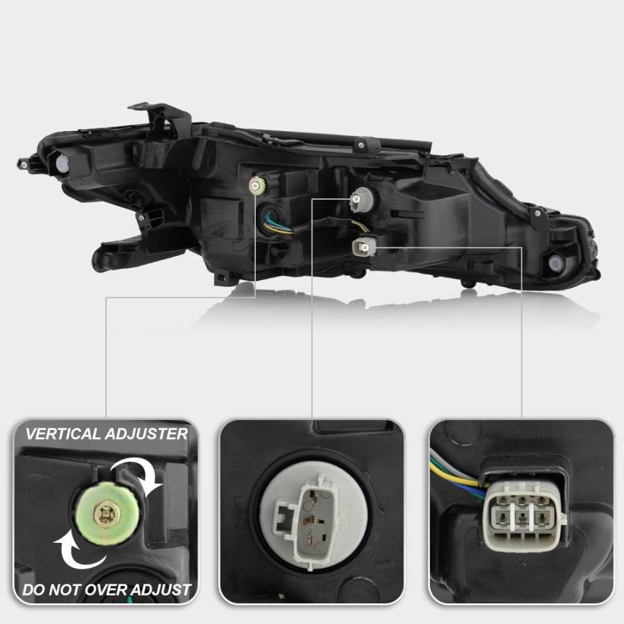 【並行輸入品】ACANII - 2018-2019 トヨタ カムリ L | LE | SE ブラック ハウジング LED プロジェクター ヘッドライトの画像