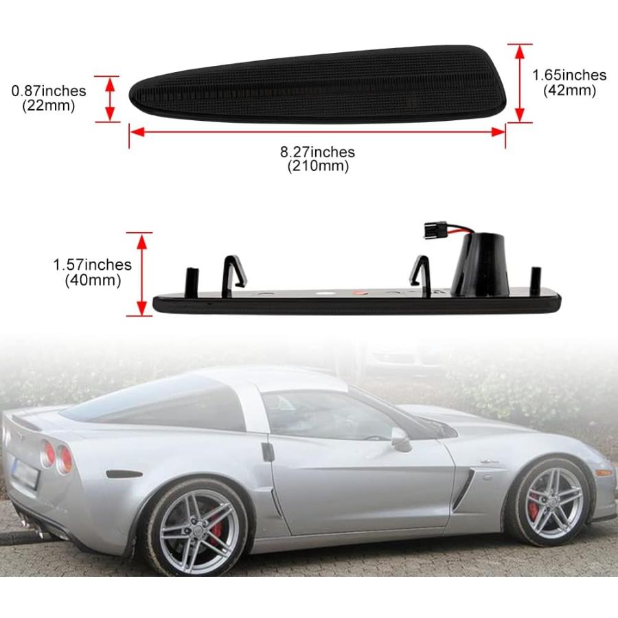 【並行輸入品】NSLUMO LED Rear Side Marker Lights for Chevy Corvette C6 2005-2013 S_4