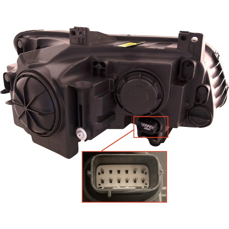 【並行輸入品】HEADLIGHTSDEPOT ヘッドライト ハロゲン クロムベゼル CAPA認定 左利き用 運転席側 2011-2014 Chrysl_1
