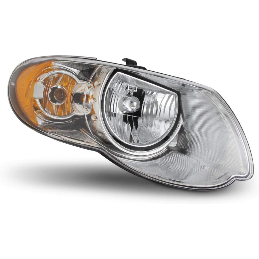 【並行輸入品】[AKKON] OEスタイル クロム ヘッドライト 2005-2007 クライスラー タウン\u0026カントリー パッセンジャー 左側組み立て用の画像