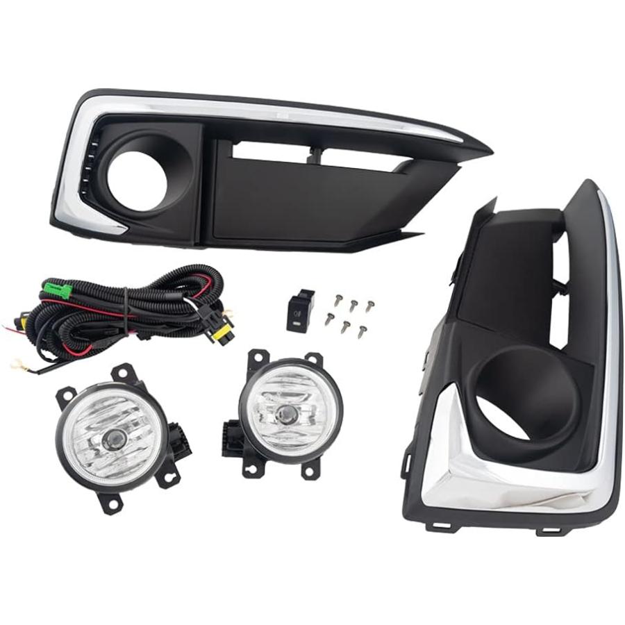 【並行輸入品】CONCEPT AUTOMOTIVE LIGHTS 交換用 2019 2020 ホンダ シビック クローム フォグランプ アセンブリセッ_6