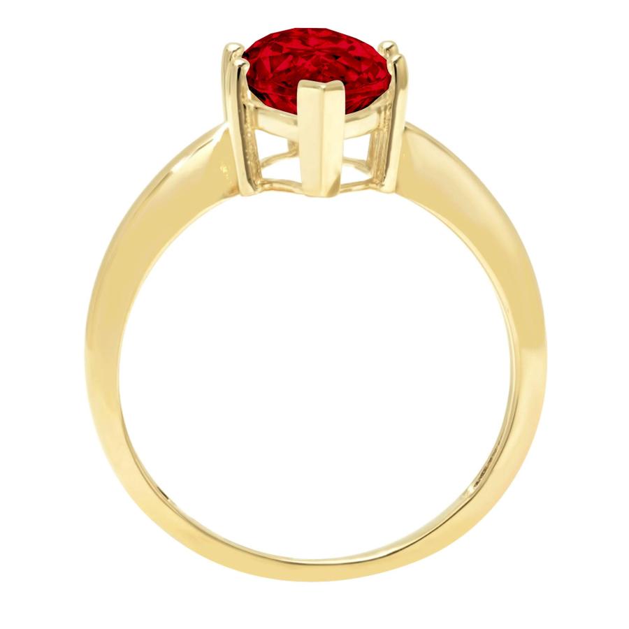 【並行輸入品】2.45ct Brilliant Marquise Cut Solitaire Natural Scarlet Red Garnの画像