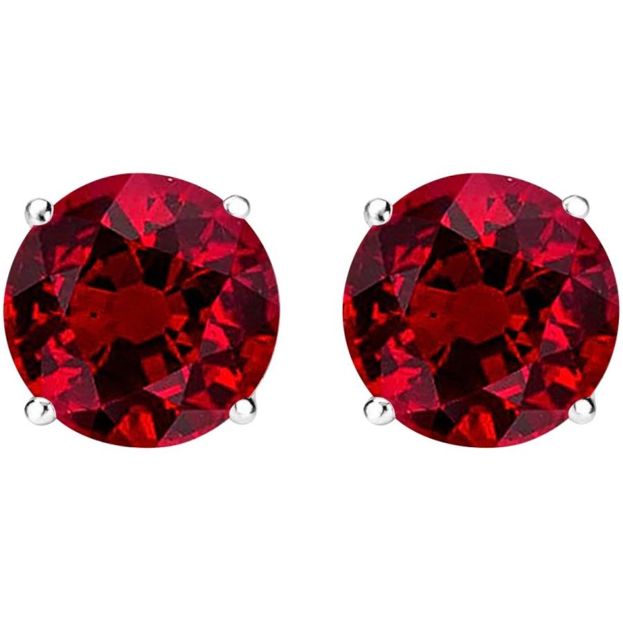 【並行輸入品】1/2 Carat Total Weight Natural Ruby Solitaire Stud Earrings Pairの画像