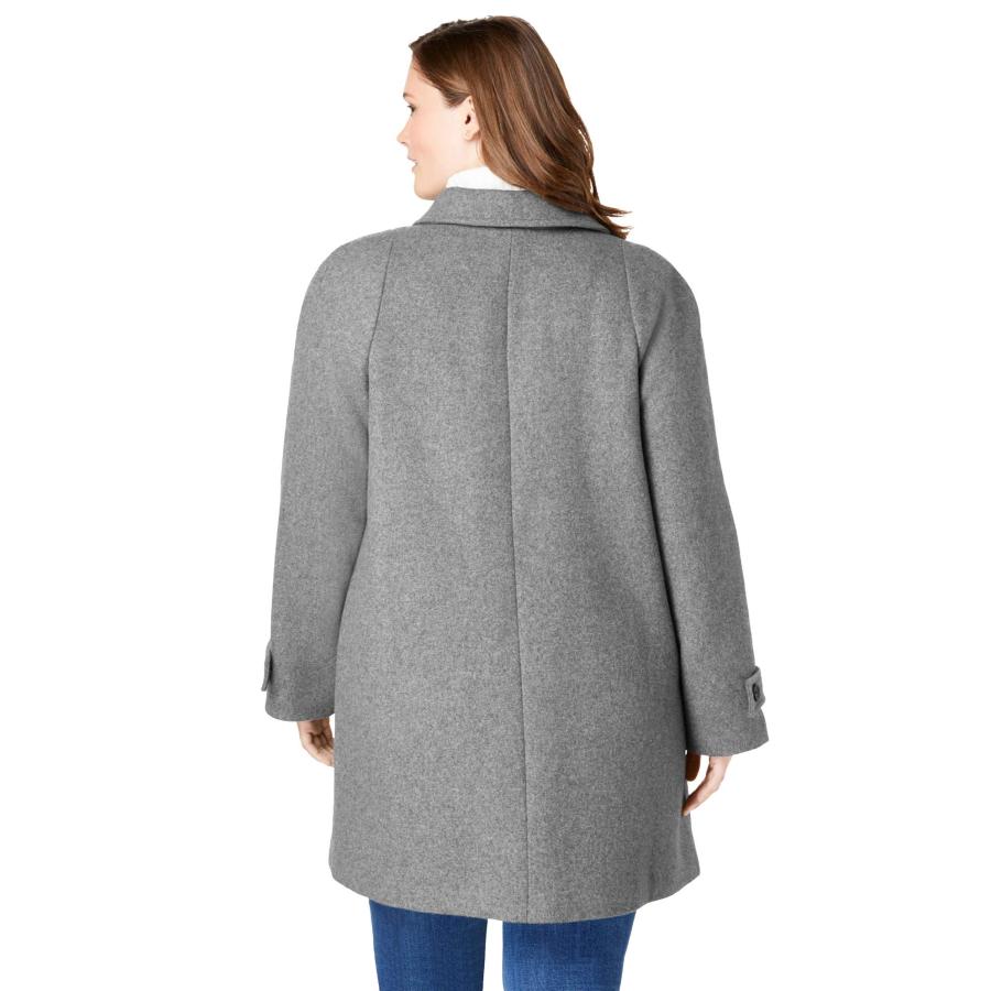 【並行輸入品】Woman Within レディース プラスサイズ ウールブレンド クラシック Aライン コート US サイズ: 30 Plusの画像